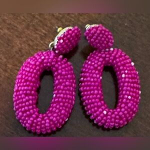 J.Crew Pink Beaded Earrings